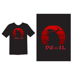 Devil T Shirt Design Retro Vintage