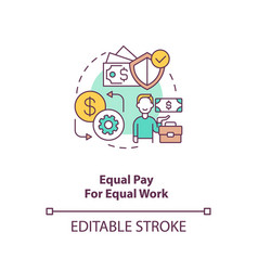 Equal Pay For Work Concept Icon