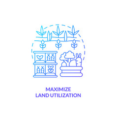 Thin Line Maximize Land Utilization Icon Concept