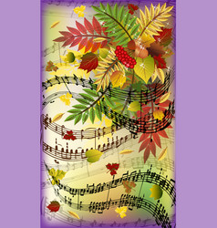 Autumn Seasonal Music Card