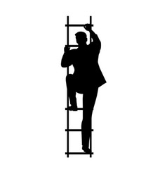 Businessman Climbing Stairs Silhouette