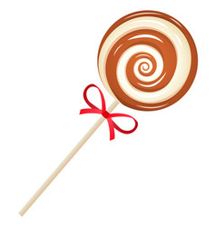 Chocolate Swirl Lolipop Cartoon Icon Sweet