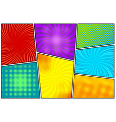 Colorful Twisted Comic Book Radial Rays Lines