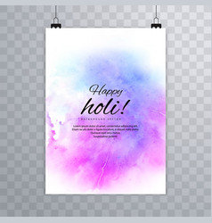 Happy Holi Festivalholi Brochure Splash Colorful