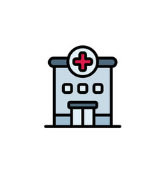 Hospital Building Icon Medicine Color