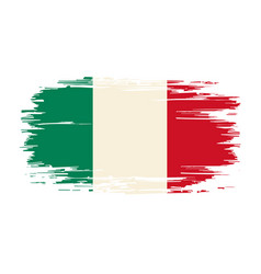 Italian Flag Brush Grunge Background