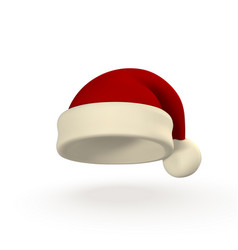 Realistic Red Santa Claus Hat Gradient Mesh Santa