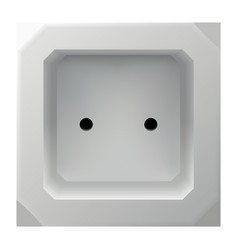 Realistic Socket Icon Interior Wall Outlets Or