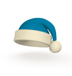 Realistic Set Of Blue Santa Claus Hat Gradient