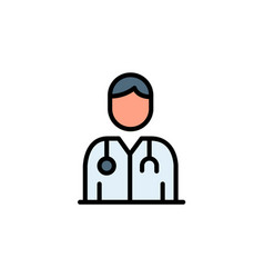 Doctor Icon Medicine Icon Color Outline Style