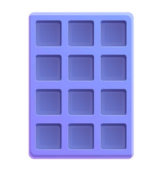 Empty Ice Cube Tray Icon Cartoon Style