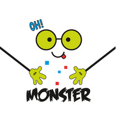 Free Cute And Funny Monster T-shirt Design