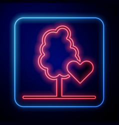 Glowing Neon Volunteer Team Planting Trees Icon