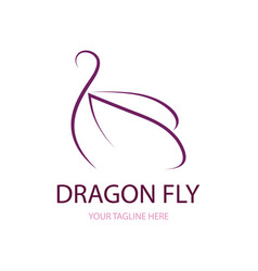 Dragon Fly Icon Logo