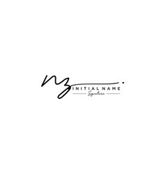 Initial Nz Signature Logo Template Hand Drawn