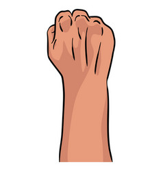 Raised Fist Hand Gesture Emblem Hand