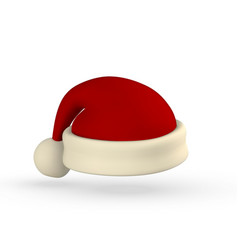 Realistic Red Santa Claus Hat Gradient Mesh Santa