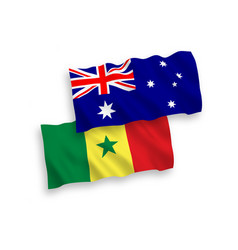 Flags Of Australia And Republic Of Senegal