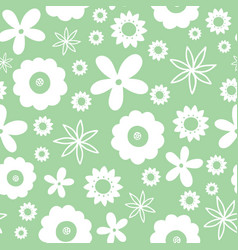 Floral Repeat Pattern Design In Neo Mint