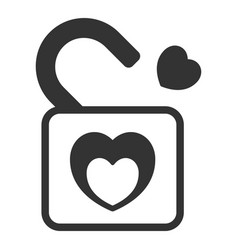 Open Padlock With Hearts 1