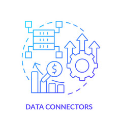 Data Connectors Blue Gradient Concept Icon