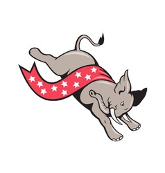 Elephant Jumping Democrat Mascot