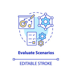 Evaluate Scenarios Concept Icon