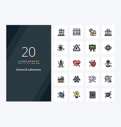 20 Science Line Filled Icon For Presentation