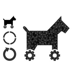 Lowpoly Robotic Dog Icon With Similar Icons