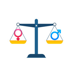 Men And Women 3d Symbols On Scales Gender Icon