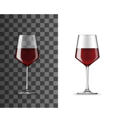 Red Wine Glass Realistic Mockup