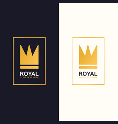 Royal Crown Logotype Gold Style