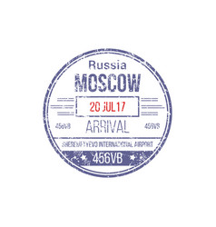 Visa Stamp Moscow Airport Russia Border Control