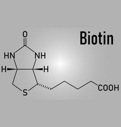 Biotin Or Vitamin B7 Molecule Skeletal Formula