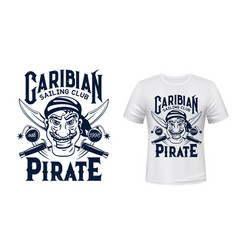 Pirate T-shirt Print Mockup Sailing Sport Club