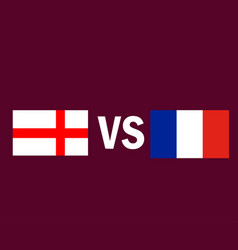 England And France Flag Emblem Symbol Design