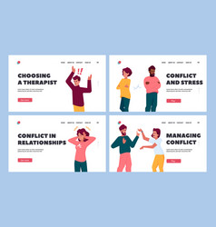 Family Couples Conflict Quarrel Landing Page