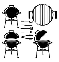 Set Of Bbq Grill Icons And Design Elements