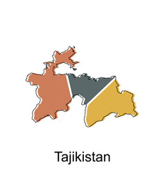 Tajikistan Map On White Background