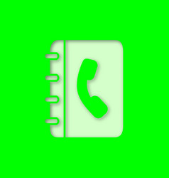 Telephone Book Paper Cut Out Icon