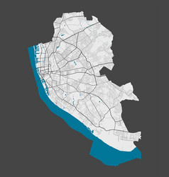 Detailed Map Liverpool City Cityscape Royalty