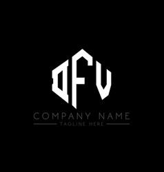 Dfv Letter Logo Design With Polygon Shape