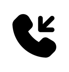 Incoming Call Black Glyph Ui Icon