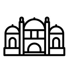 Indian Temple Building Icon Outline City