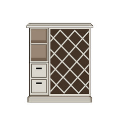 Wood Wine Cabinet Cartoon