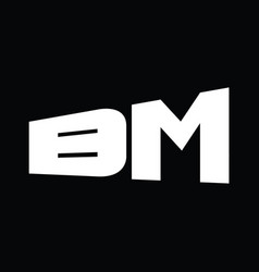 Bm Logo Monogram Big Alphabet Design Template