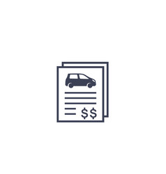 Car Loan Or Auto Insurance Icon