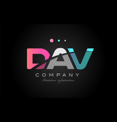 Dav D A V Three Letter Logo Icon Design