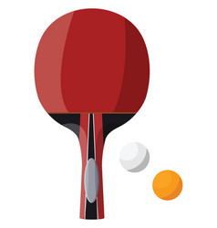 Red Table Tennis Racket On A White Background