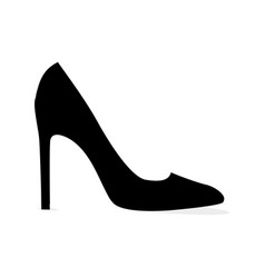 Black Modern Stilleto Shoe Isolated Silhouette